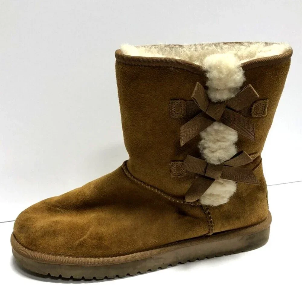 Koolaburra Women's Victoria Short Chestnut Winter Boots Size 10 M